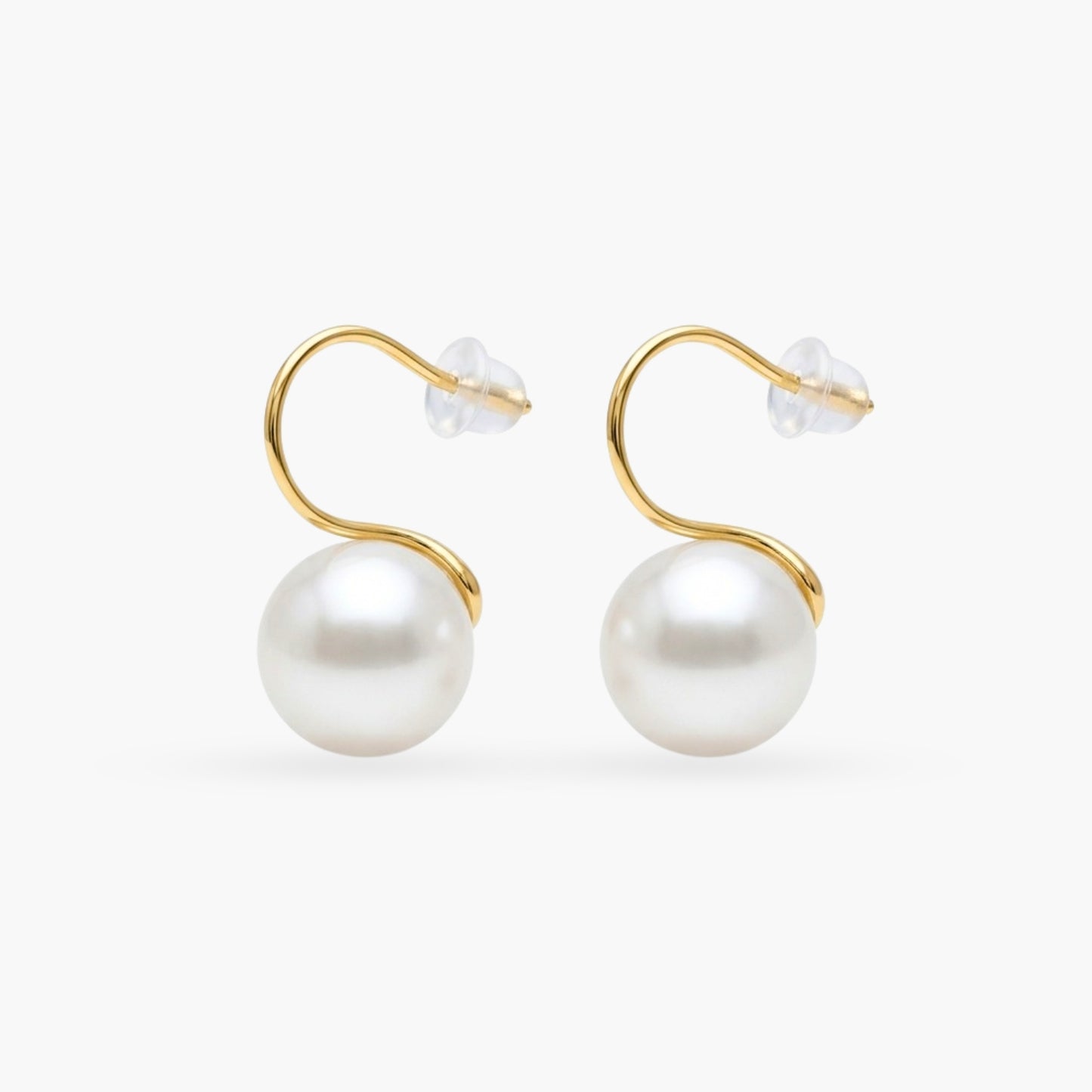 The Single Pearl Floating Earrings