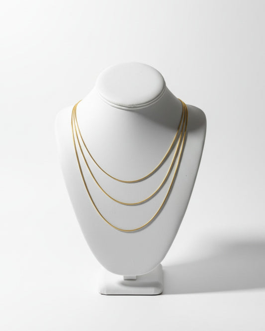 The Snake Chain Gold Set (3 in 1 - Long)