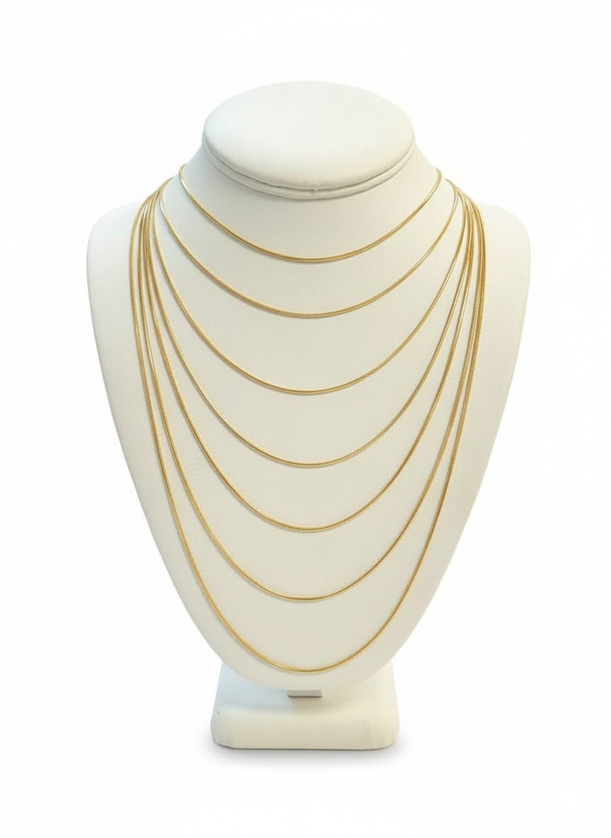 The Snake Chain Gold Set (3 in 1 - Long)