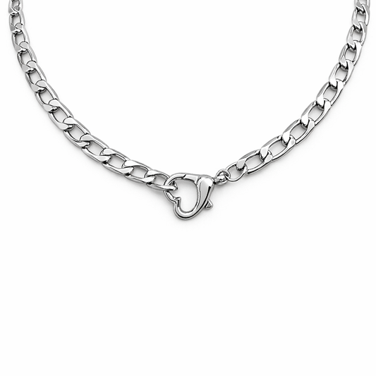 The Cuban Link with Heart Clasp Necklace