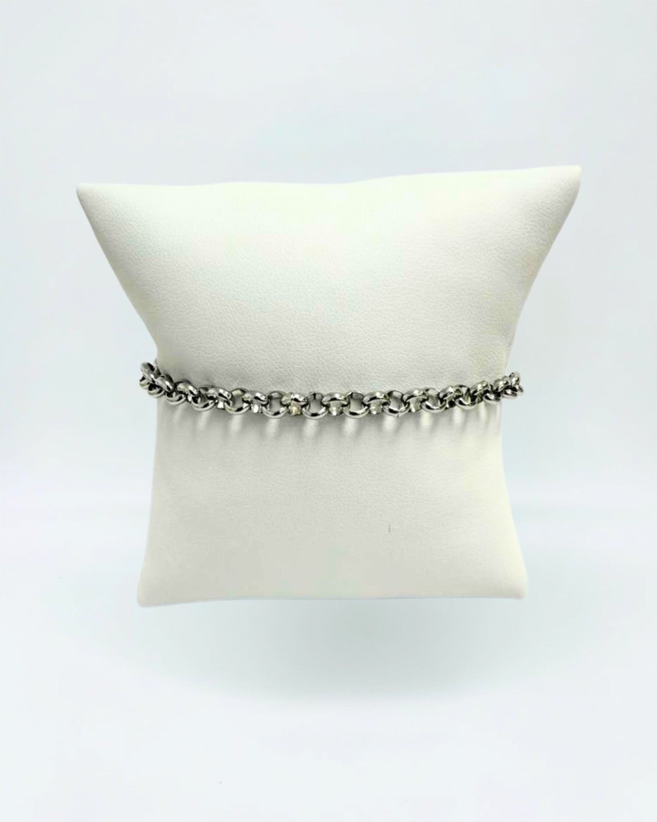 The Round Cable Link Silver Bracelet