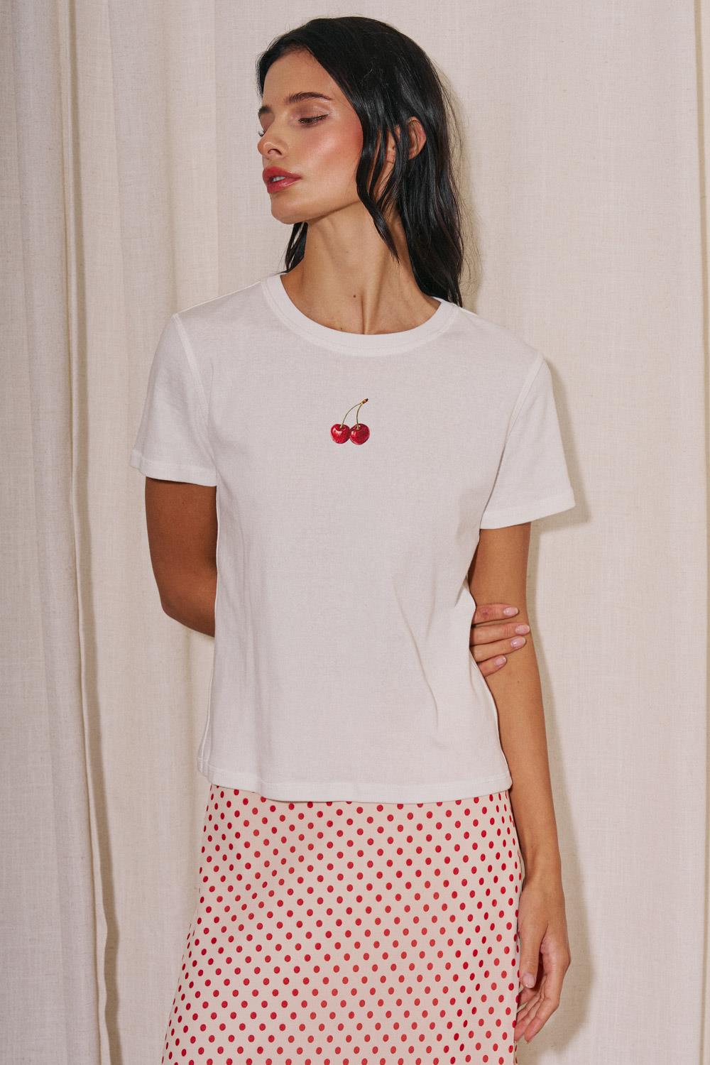 Cherry Knit T-Shirt