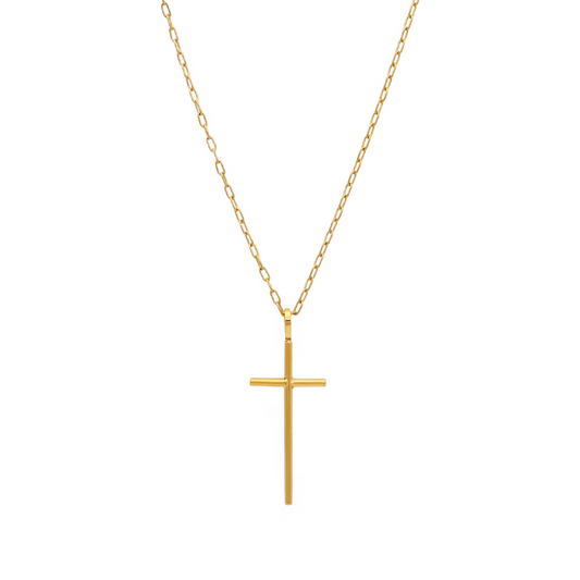Cross My Heart Gold Necklace