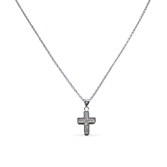 Crystal Ice Cross Necklace