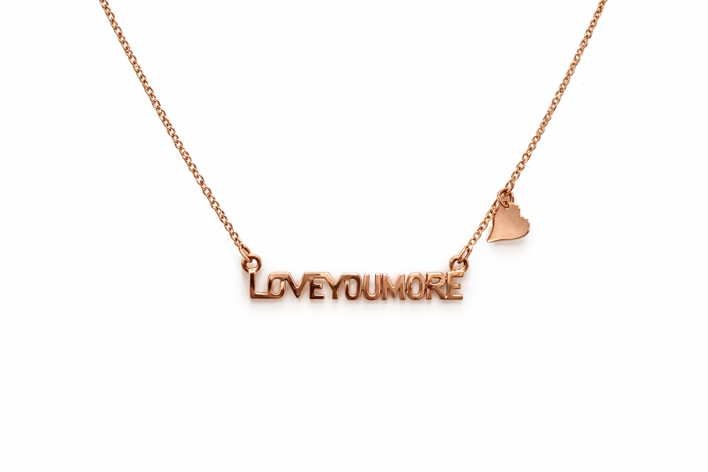 The Love You More Bar Necklace in 10K Rose Gold