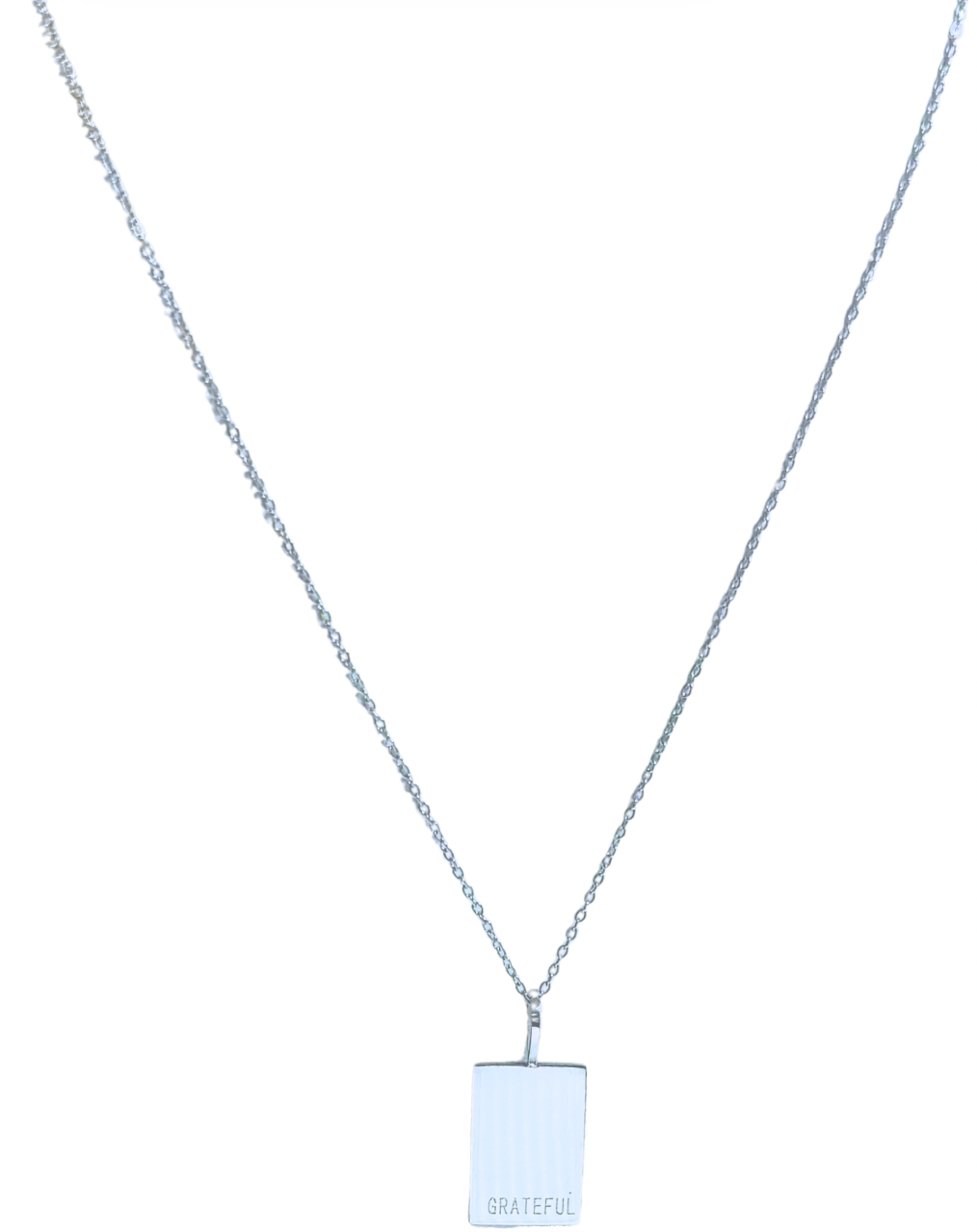 The Grateful Tag Silver Necklace