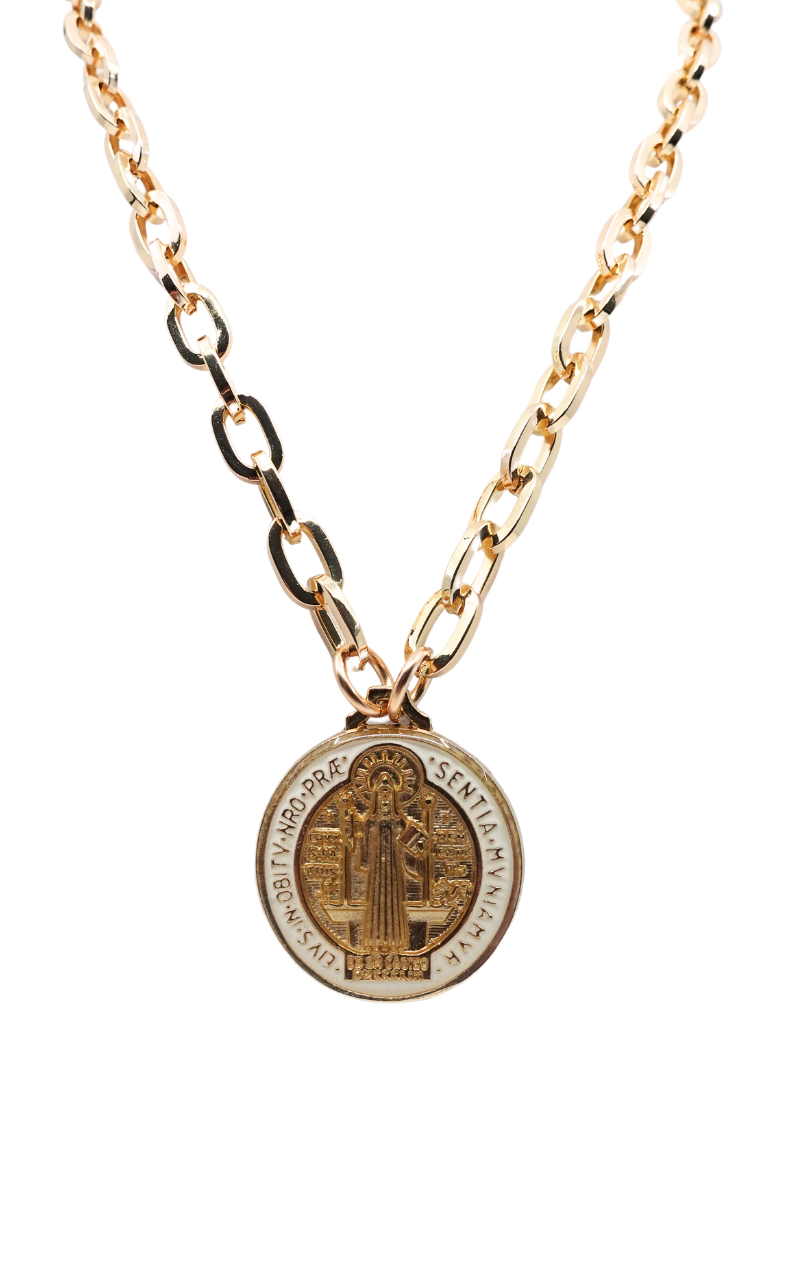 Ibiza Necklace with St. Benedict Pendant