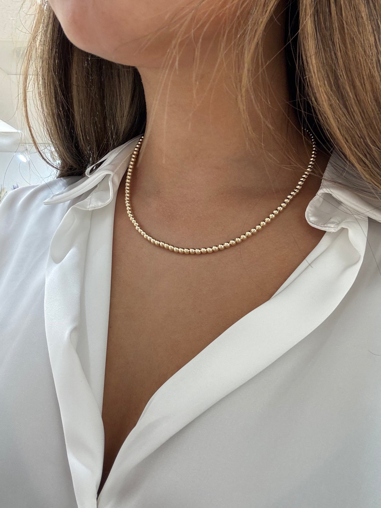 Eternity Smooth Necklace in Gold