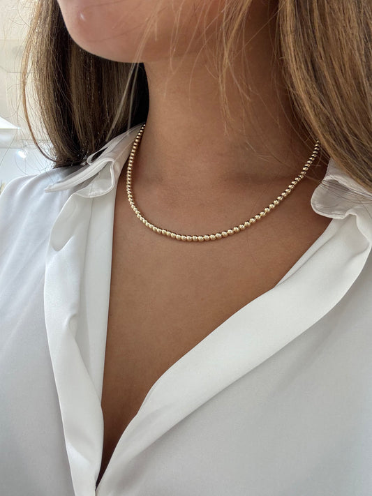 Eternity Smooth Necklace in Gold