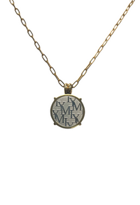 LYM Silver and Gold Coin Necklace