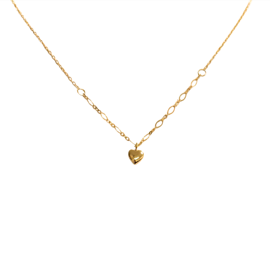The Small Heart on a Lola Link Gold Chain