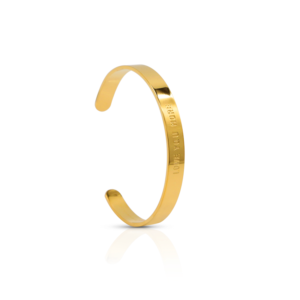 Love You More Classic Cuff in Gold