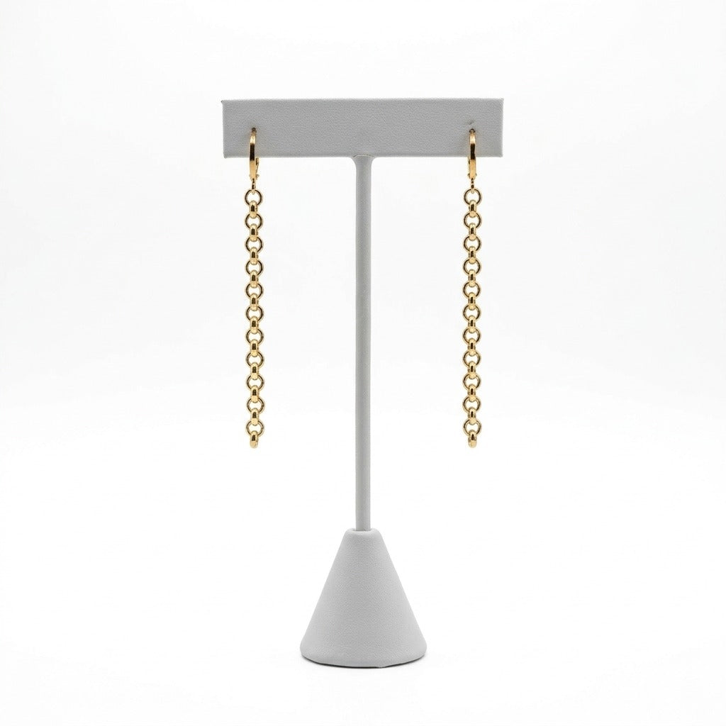 The Round Cable Link Earrings