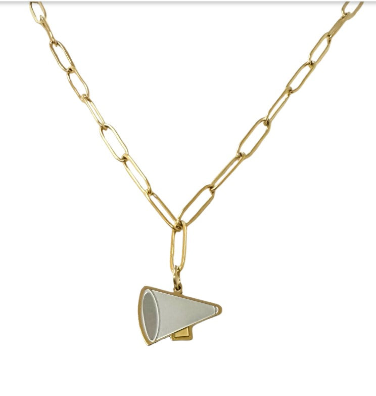 The Megaphone Silver & Gold Charm Necklace