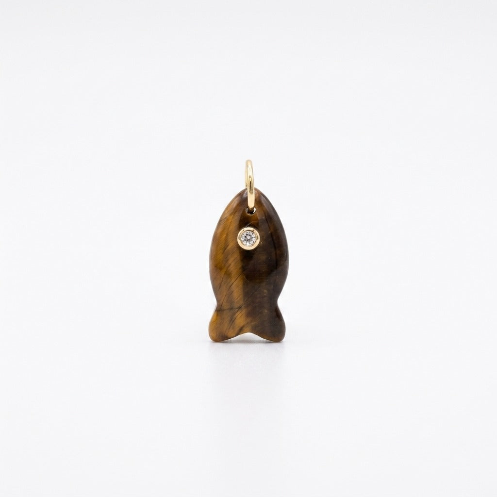 Small Pearly Necklace with Fish Charm