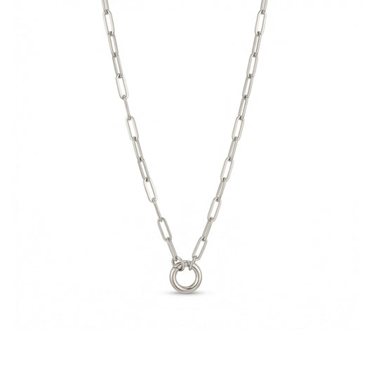 Paperclip Chain with Round Clasp