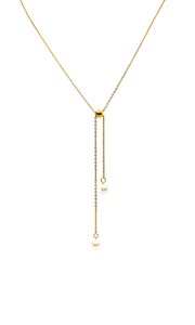 Pearl Drop Gold Necklace