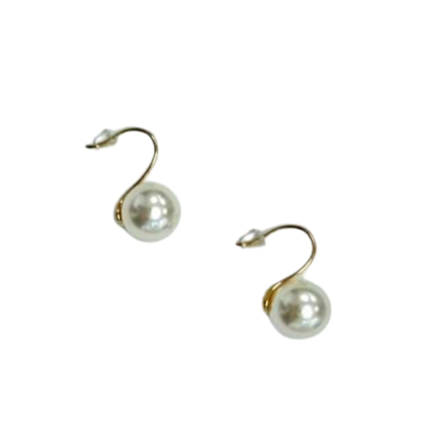 The Single Pearl Floating Earrings
