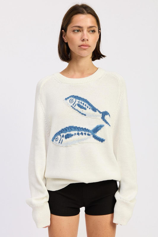 Sardine Intarsia Sweater