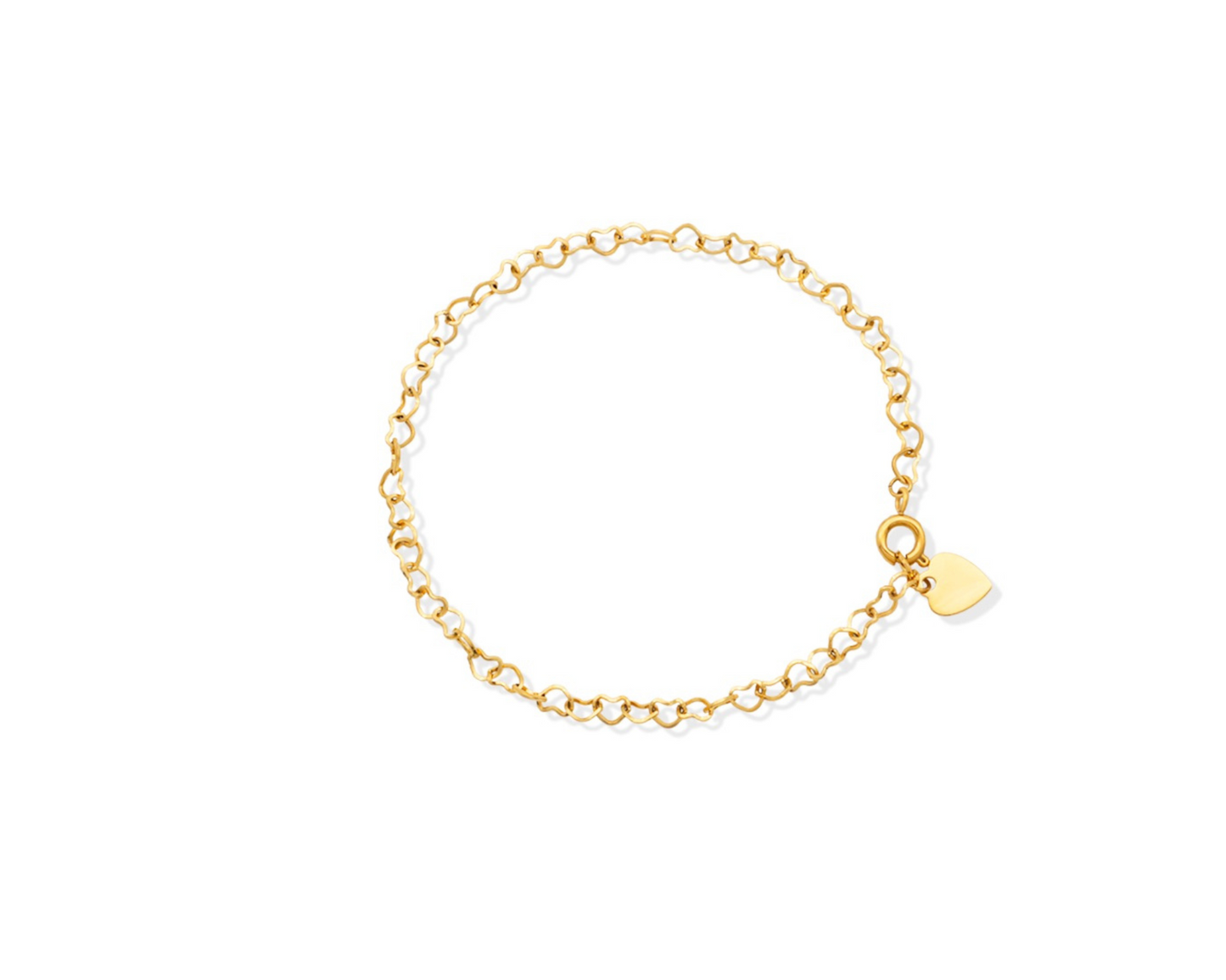 Heart Chain Gold Bracelet