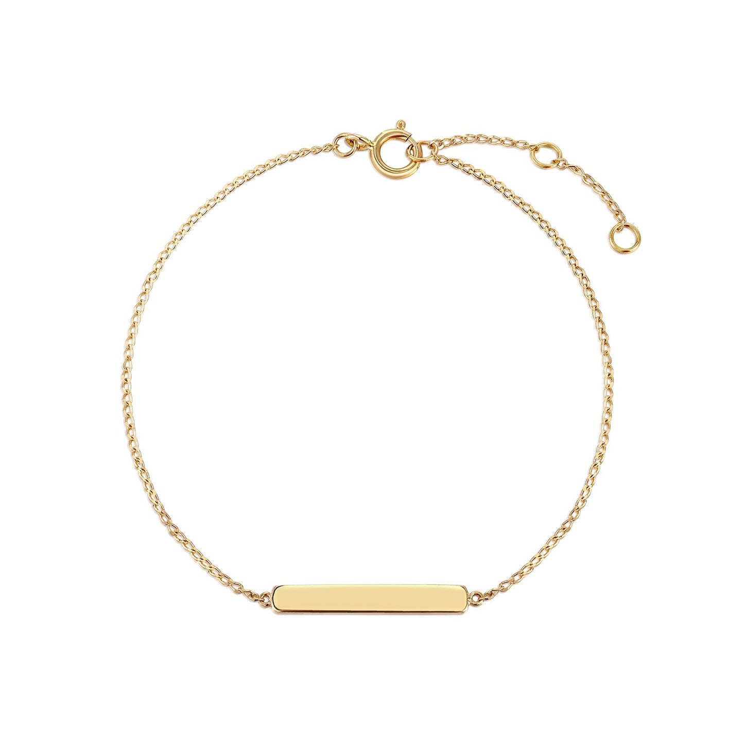 14k Gold Plaque Gold Bracelet