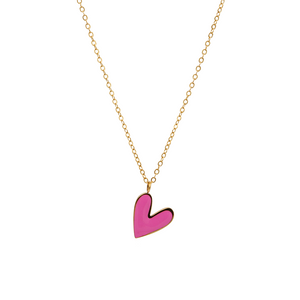 LSF - Pink Young at Heart Gold Necklace