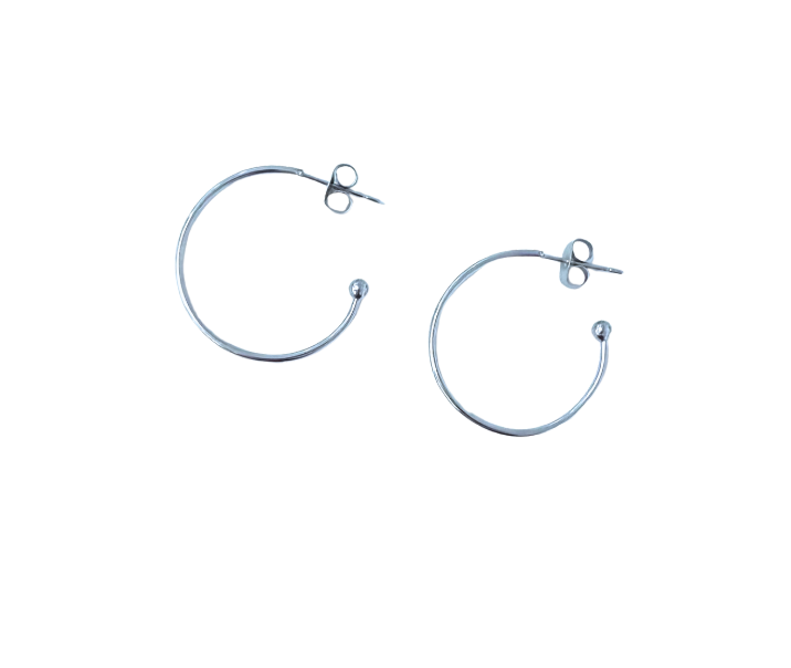 The Zoe Open Hoops in Silver