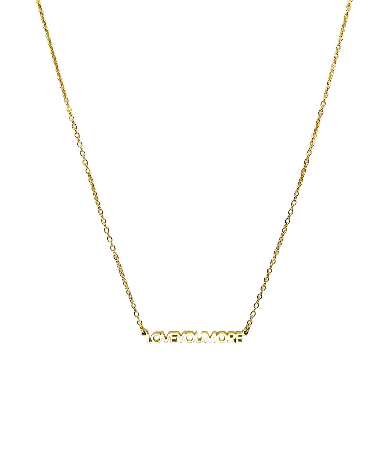 Mini Love You More Bar Gold Necklace