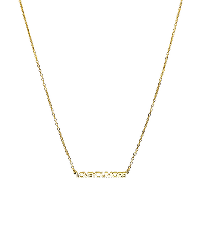 Mini Love You More Bar Gold Necklace