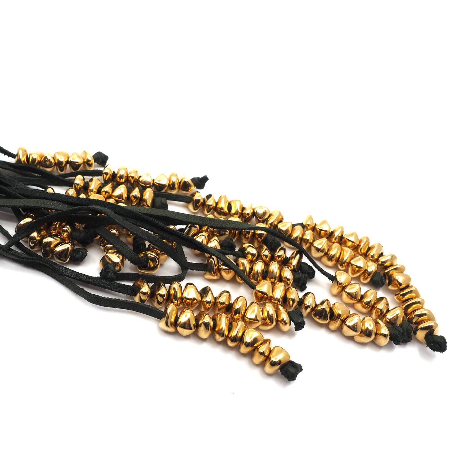 The Victoria Tie Necklace in Dark Green & Gold