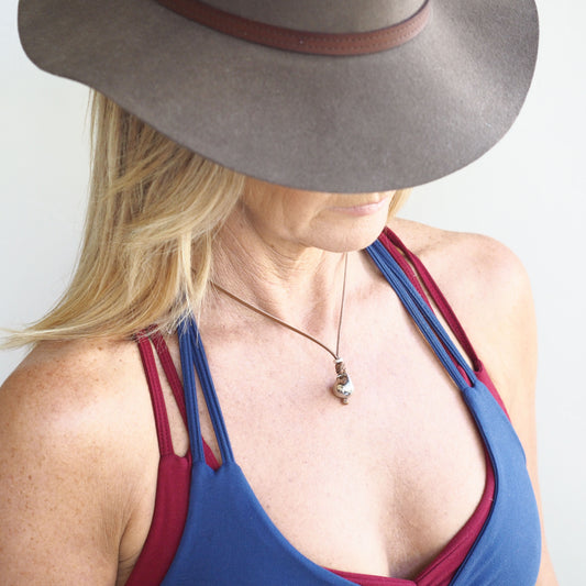 The Victoria Necklace in Metal and Leather