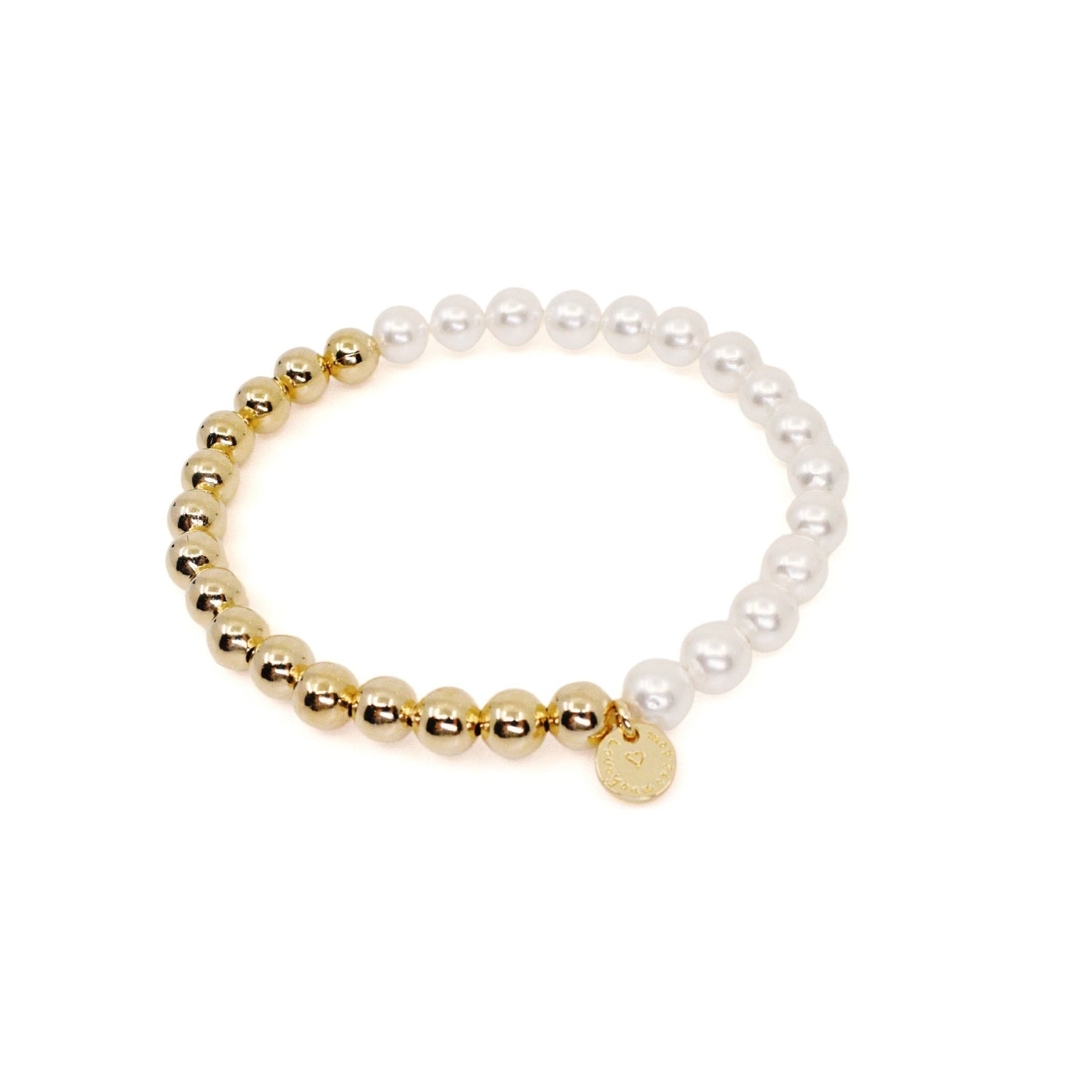 Eternity Pearl Bracelet in Gold