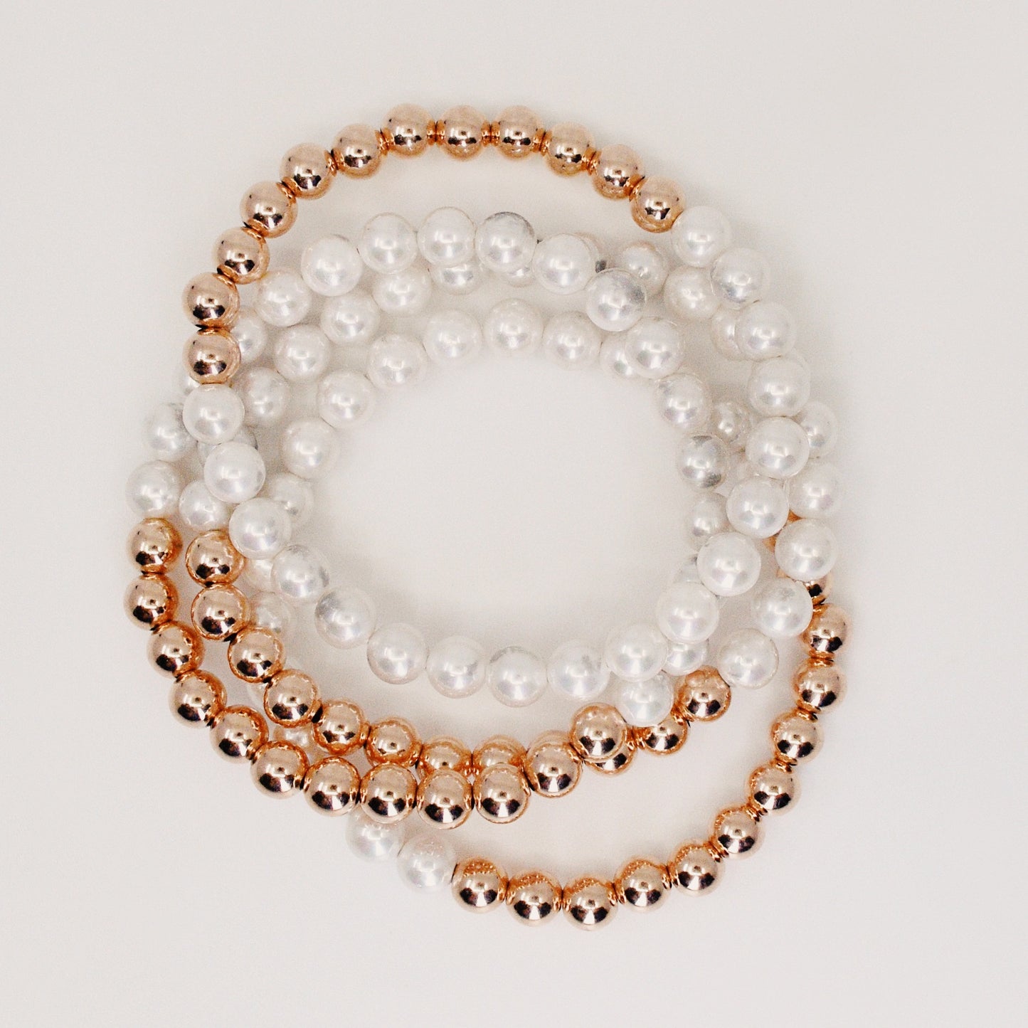 Eternity Pearl Bracelet in Rose Gold