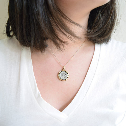 Cross Coin Necklace