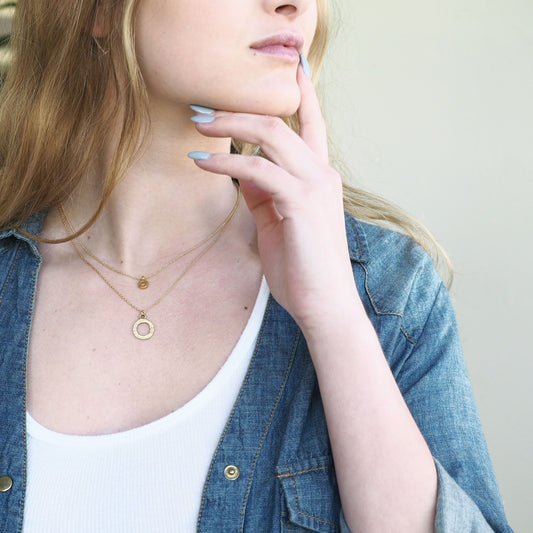 Gold Necklace Full Circle