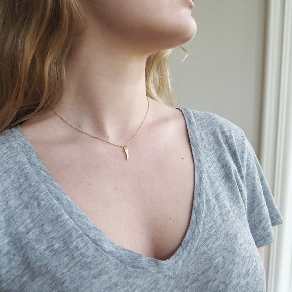 White Horn Necklace