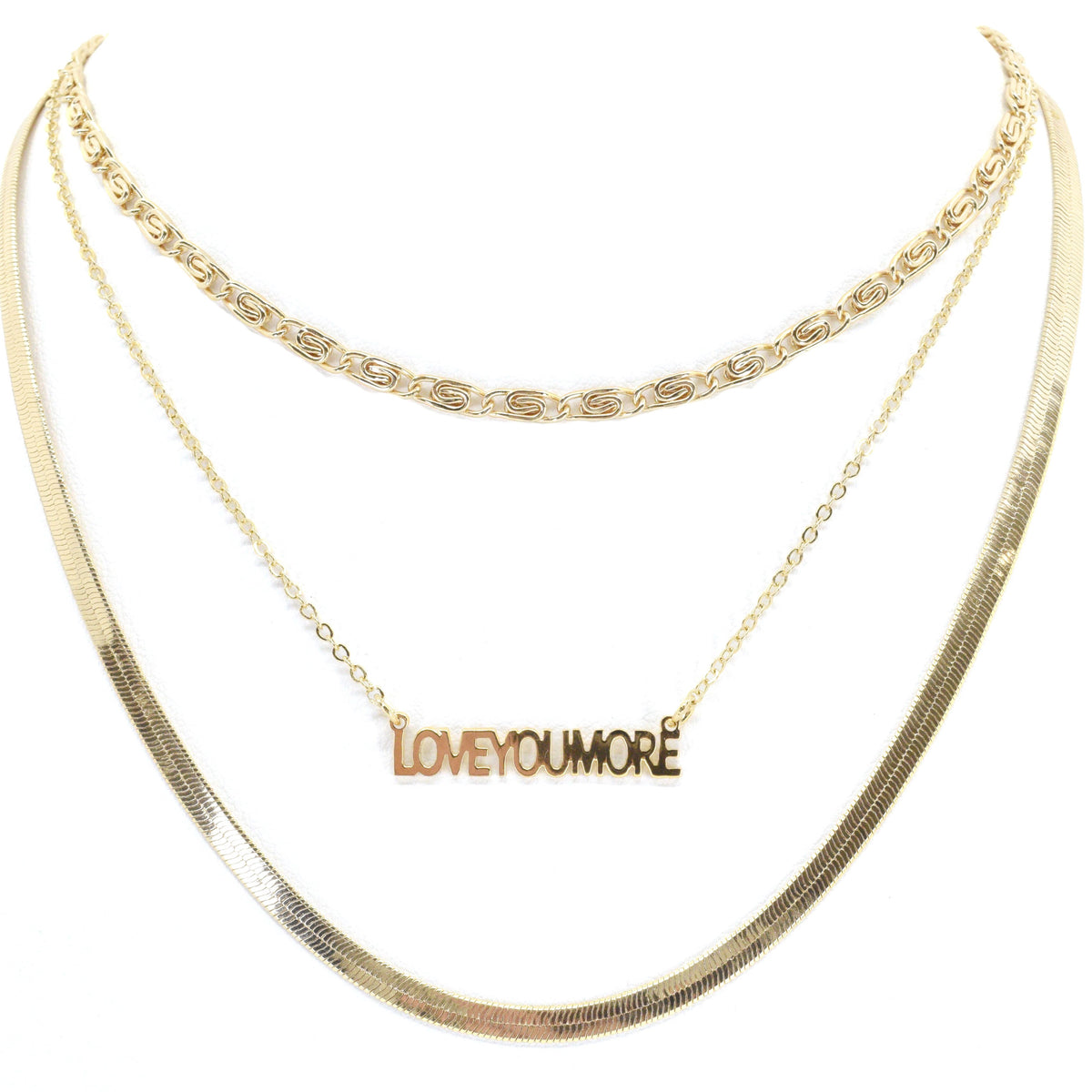 I love you hot sale herringbone necklace