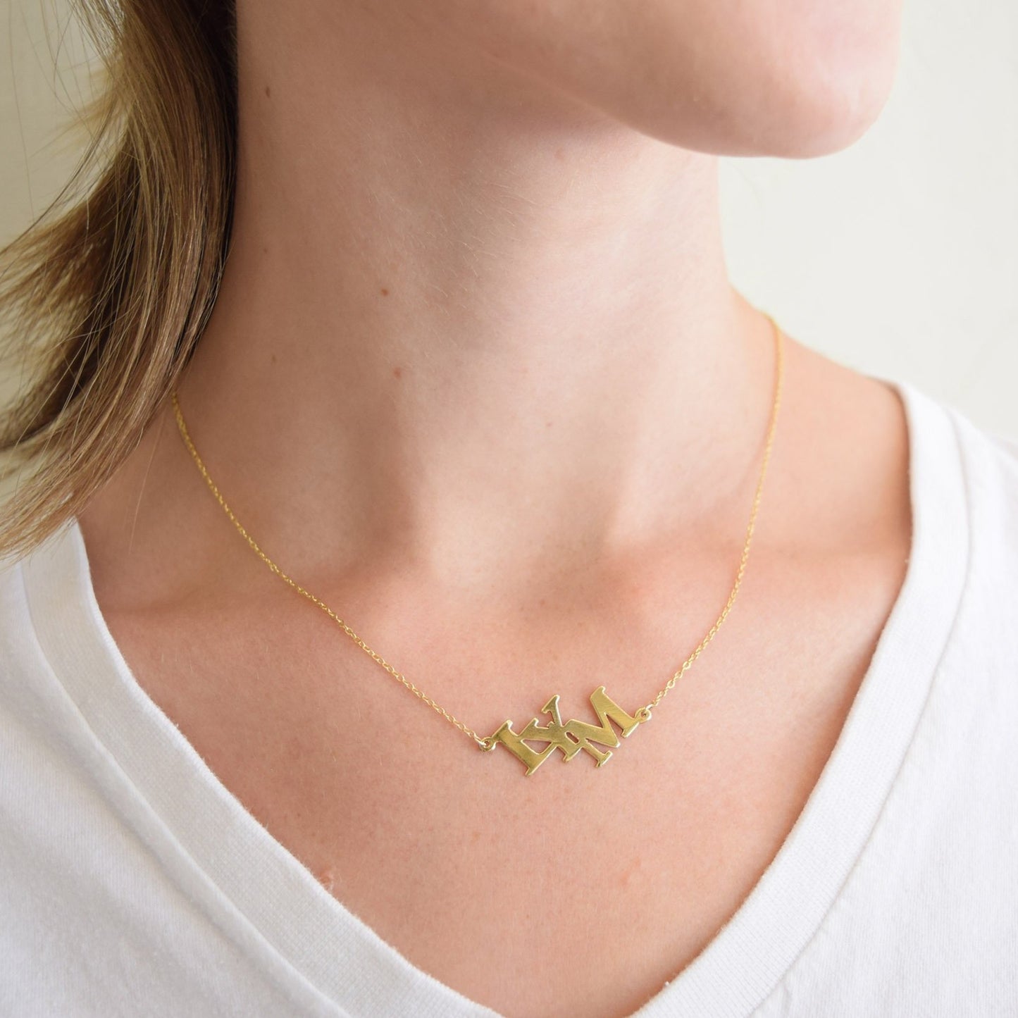 LYM Letter Gold Necklace