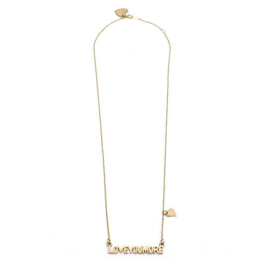 Love You More Bar Necklace in 10K & 14K Gold