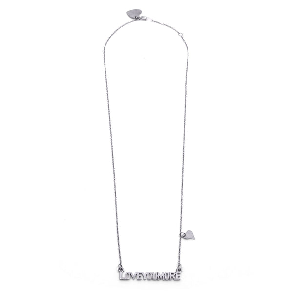 The Love You More Bar Necklace in Sterling Silver
