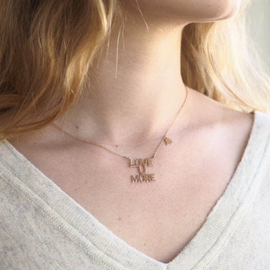 Love You More Sunrise Necklace in Rose Gold