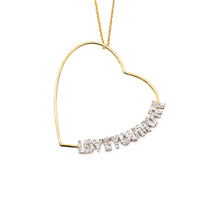 Lucy Love Necklace in White Diamonds and Gold
