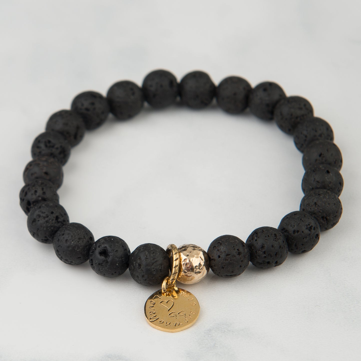 The Luna Bracelet in Black Lava