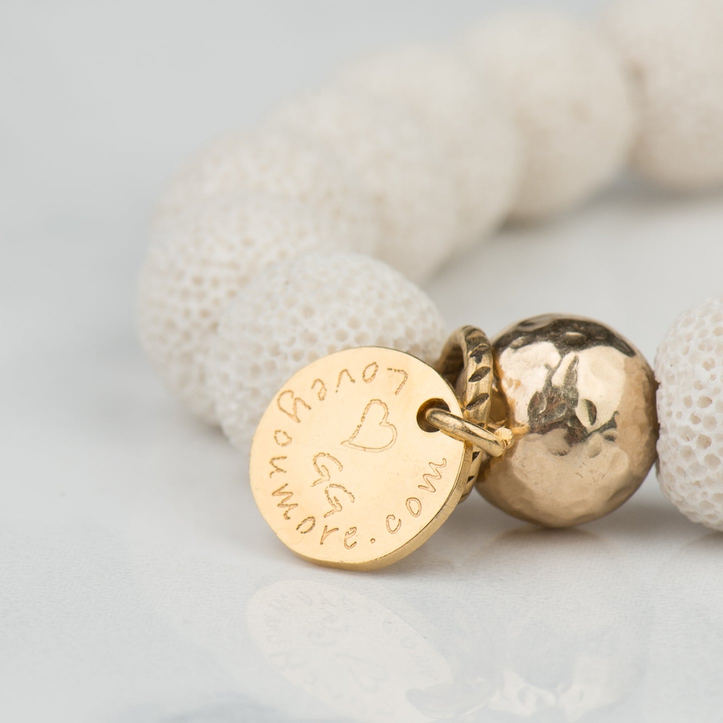 The Luna Bracelet in White Lava