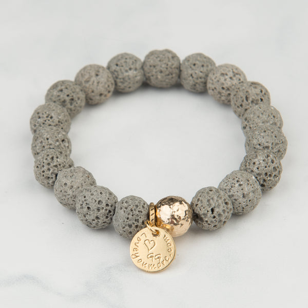 The Luna Bracelet in Grey Lava