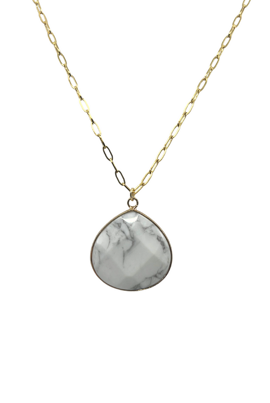 The Teardrop Natural Large Stone Necklace