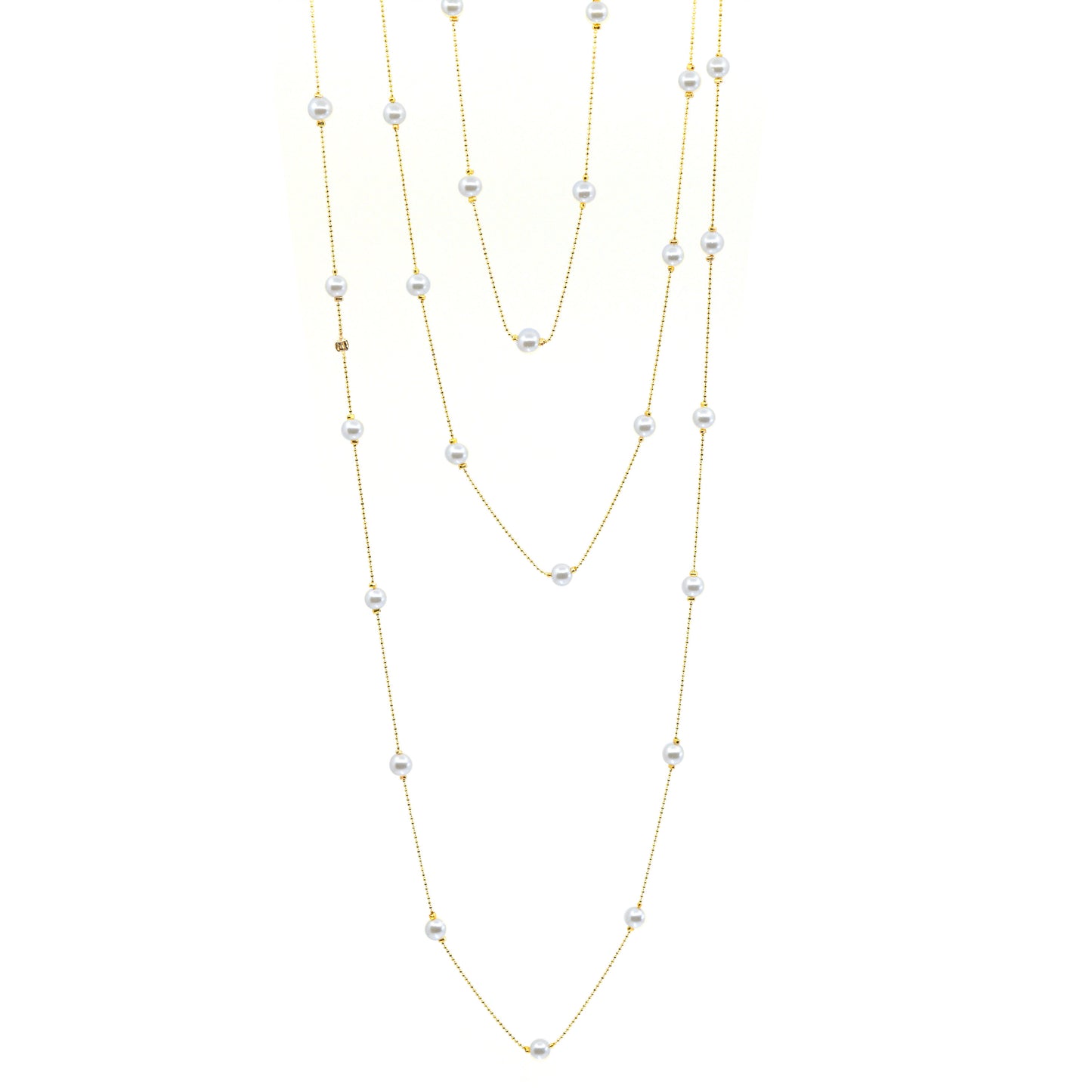 Elizabeth Pearl Necklace - Gold Coated & Freshwater Pearls