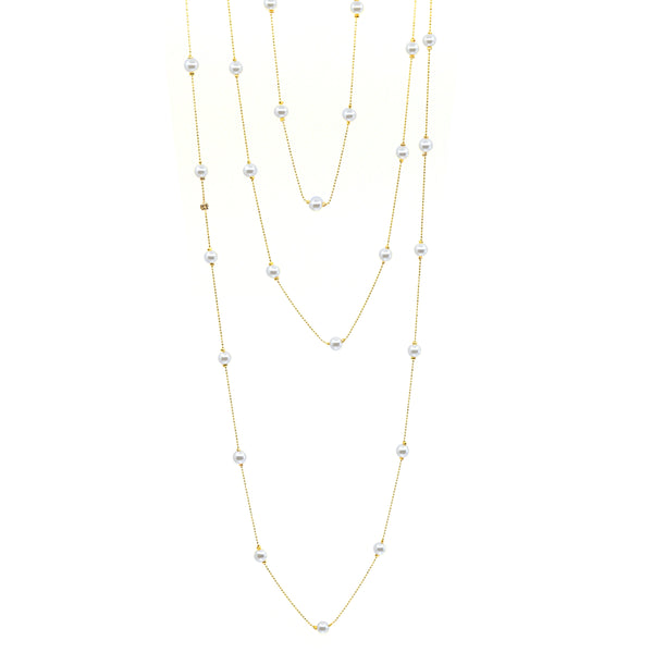 Elizabeth Pearl Necklace - Gold Coated & Freshwater Pearls