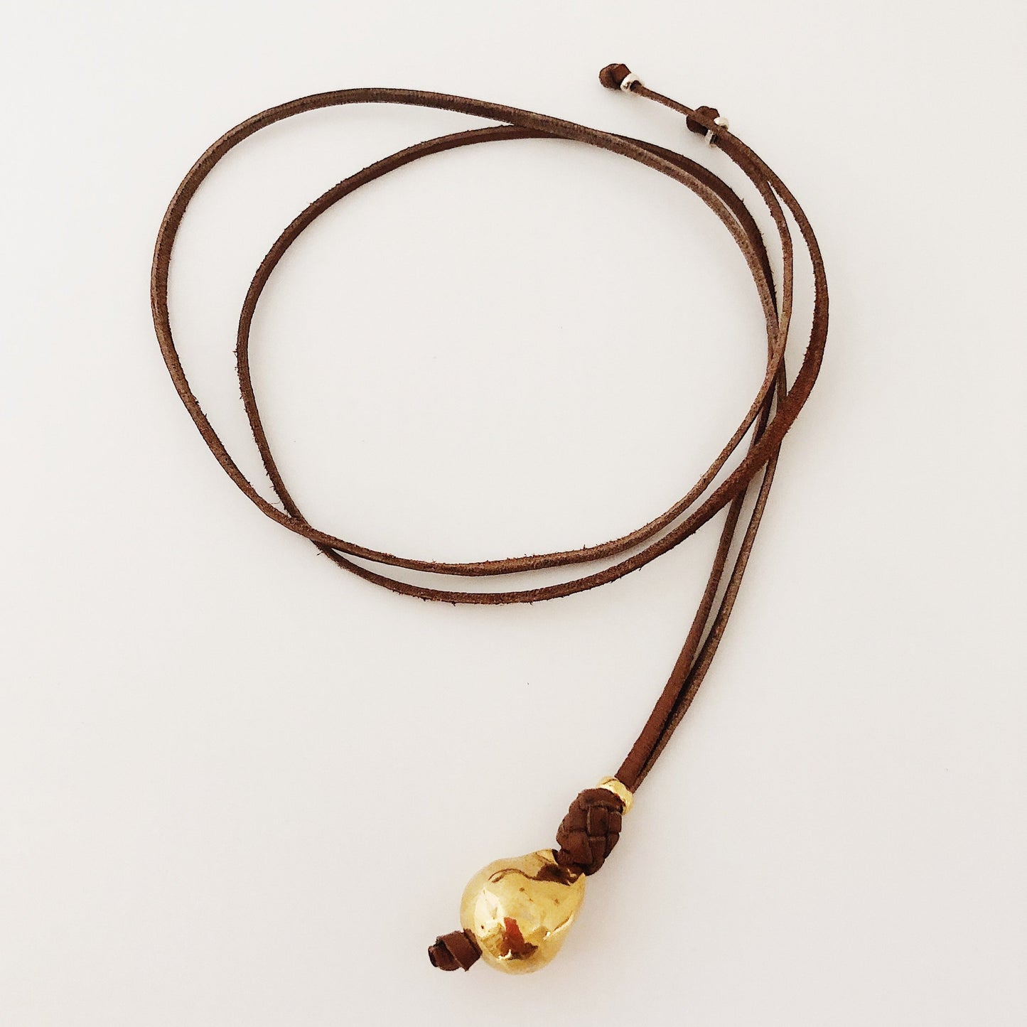 The Victoria Necklace in Metal and Leather