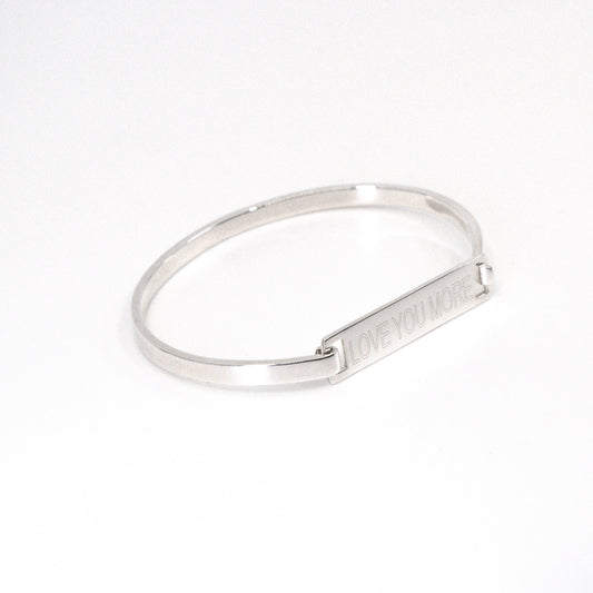 Love You More Cuff in 925 Sterling Silver